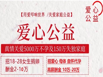咸安捐卵助孕生子 爱心志愿者招募